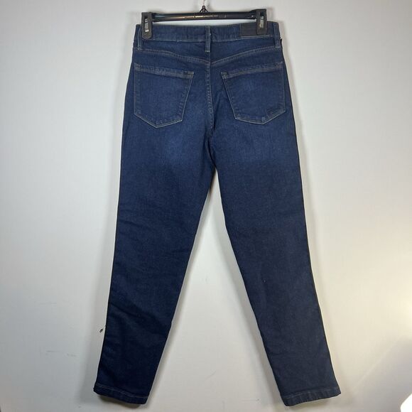 NWT Karl Lagerfeld Women Straight Leg Logo Black Tape Blue Jeans Size 2  $99.50 - Picture 5 of 9